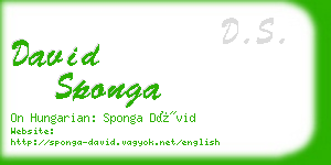 david sponga business card